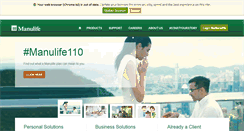 Desktop Screenshot of manulife.com.ph