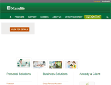 Tablet Screenshot of manulife.com.ph